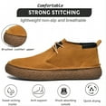 thumbnail image 2 of Men's Casual Boots Leather Suede Non-slip for Walking Camping Comfort Outdoor Classic Chukka Shoes Brown 12 US, 2 of 7