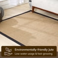 thumbnail image 2 of Well Woven Sorel Beige & Black Non-Slip Natural Jute Solid Border Area Rug 5' x 7', 2 of 7