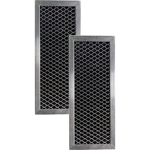 Air Filter Factory 3-9/16 X 8-5/16 X 3/8 Inches Charcoal Carbon Microwave Oven Filters 2-Pack