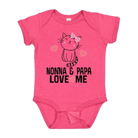 

Inktastic Nonna and Papa Love Me Grandchild Kitty Gift Baby Girl Bodysuit