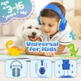 thumbnail image 4 of Chumajor NEW CUSTOM FIT Noise Cancelling Headphones for Kids, 28dB NRR Kids Ear Protection Safety Ear Muffs for Home, School, Kids Hearing Protection Ear Muffs for Autism & Concentration Aid, Blue, 4 of 8