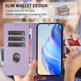 thumbnail image 3 of Allytechgroup for Samsung Galaxy A26 5G Wallet Case, Flip Cover with Hand Strap & Crossbody Lanyard, Card Holder, Protective Smile Design Phone Case Cover for Samsung Galaxy A26 5G,Purple, 3 of 8