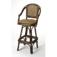 thumbnail image 1 of homeroots kitchen & dining 389109 Dark Brown Rattan Bar Stool, 1 of 1
