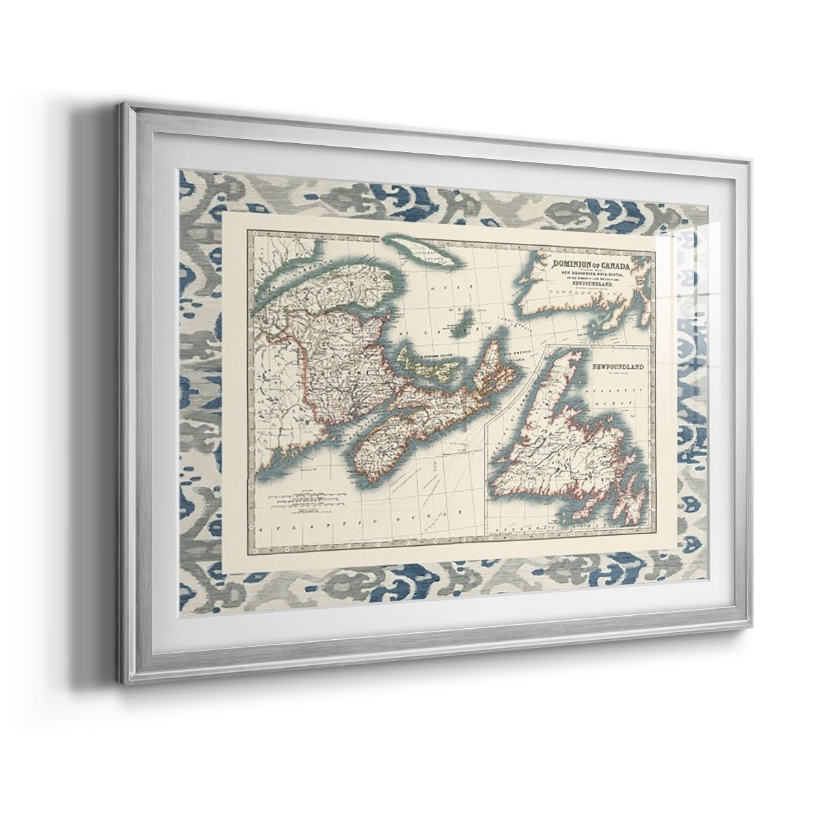 Bordered Map of Canada Premium Framed Print - Ready to Hang