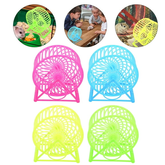 SOPOTUTU 4-Pack Small Pet Exercise Wheels for Hamsters Gerbils Mice Indoor Activity Toys