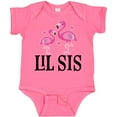 thumbnail image 3 of Inktastic Little Sister Girls Lil Sis Flamingo Girls Baby Bodysuit, 3 of 5