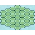 thumbnail image 1 of Ahgly Company Machine Washable Indoor Rectangle Transitional Medium Sea Green Area Rugs, 8' x 10', 1 of 7