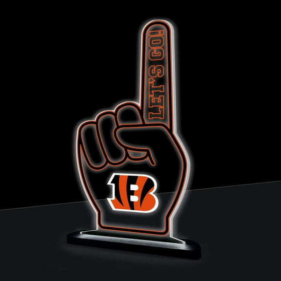 Cincinnati Bengals 10" LED Tabletop Foam Finger Desklite Sign