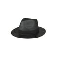 thumbnail image 1 of Toyo Paper Straw Fedora Hat - Black, 1 of 1