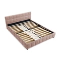 thumbnail image 6 of Hassch Platform Bed, Queen Size Modern Upholstered Grounded Bed Frame with Four Storage Drawers, Chenille Fabric, Beige, 6 of 9