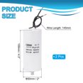 thumbnail image 2 of Uxcell CBB60 70uF Running Capacitor,2Pcs AC 450V 2 Wire 50/60Hz Cylinder,109x50mm,White, 2 of 6