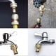 thumbnail image 3 of 2 Pieces Brass Garden Faucet Connector, Garden Hose Connector Accessories 4/6 Inch Water Hose Connector, Suitable for Garden Hose Faucet, Lawn Sprinkl, 3 of 4