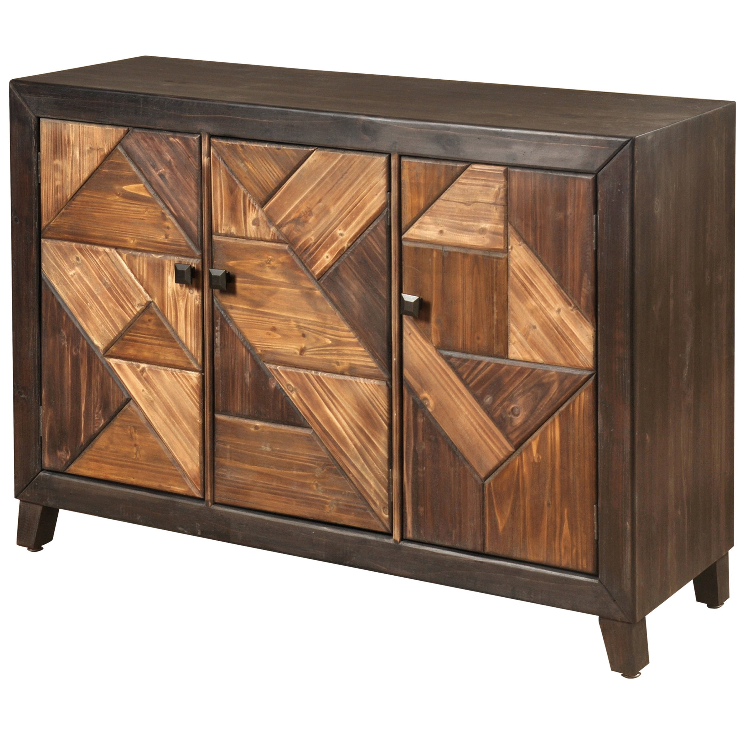 GwG Outlet 3 Door Credenza in Dark Bronze Finish
