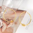 thumbnail image 6 of Lancharmed Gold Plated Women's Earrings,Round Earring New Years Gifts, 6 of 8
