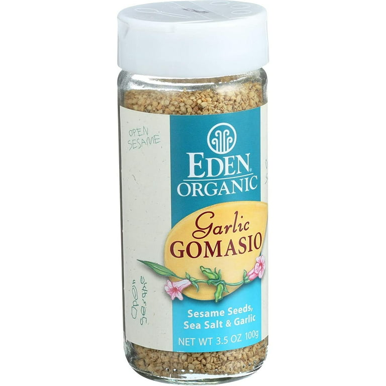 Gomasio seasoning: toasted sesame seeds, kosher salt & herb blend