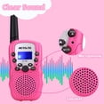 thumbnail image 4 of Walkie Talkies Retevis RT388 para niños de largo alcance, 1 km, color rosa, 4 of 9