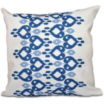 Simply Daisy 16" x 16" Boho Chic Geometric Outdoor Pillow, Blue
