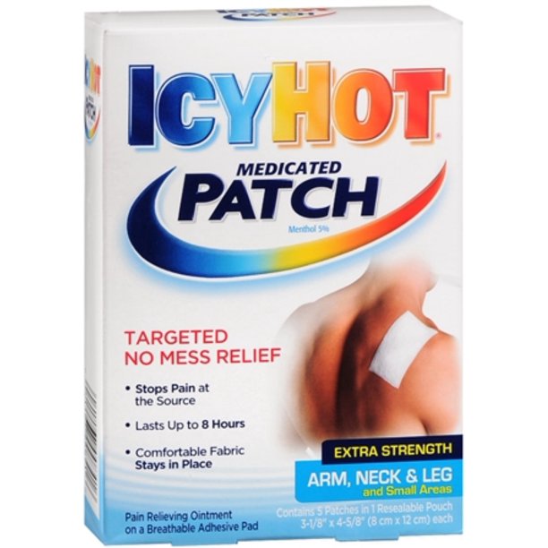 4 Pack ICY HOT Medicated Patches Extra Strength Small (Arm, Neck, Leg