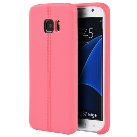 - Samsung Galaxy S7 Edge Case, by Insten Slim Jacket Leather Look Finish TPU Rubber Skin Gel Case Cover For Samsung Galaxy S7 Edge