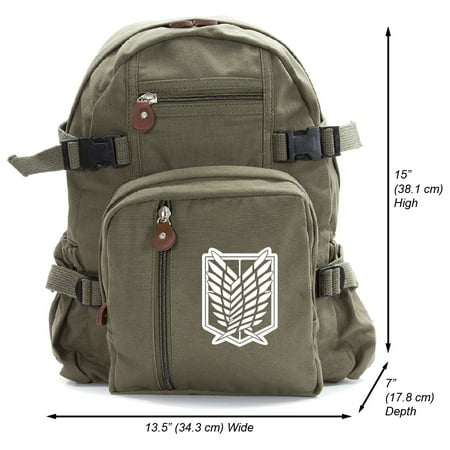- Attack on Titan Dual Wing Heavyweight Canvas Backpack Bag