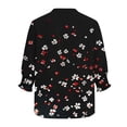 thumbnail image 2 of Camisetas de Cuello de la Tripulación de Manga Larga para Hombres Cómodas Suaves de Moda Casual 3/4 Cuarto de Manga V-Cuello Superior de la Mujer Camisetas de Manga Larga Algodón, 2 of 5