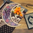 thumbnail image 5 of Zcargel Wooden Ramadan Tray Crescent Lunar Star Islamic Pattern 30x28x2cm Eid Serving Platter, 5 of 10