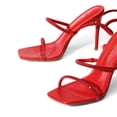 thumbnail image 2 of BURUDANI High Heels Stilletos Heels for Women Strappy Gladiator Sexy Square Toe Heels Open Toe Heels Dressy Pumps Sandals, 2 of 6