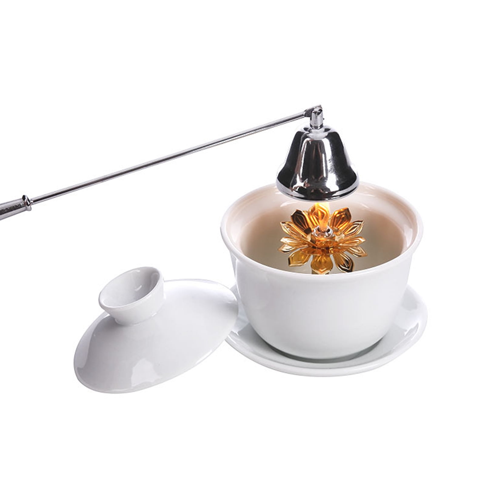 MATHOWAL Stainless Steel Smokeless Candle Wick Bell Home Hand Put Off