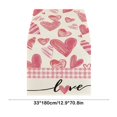 thumbnail image 3 of HongHeng Pink Buffalo Plaid Love Hearts Valentine's Day Table Runner, Anniversary Kitchen Dining Table Decoration for Home Party Decor, 3 of 6