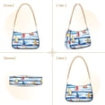 thumbnail image 7 of FORMRS Womens Shoulder Bag with Chain Strap Clutch Purse Cute Tote Handbag, Orange Sailboats, 7 of 7
