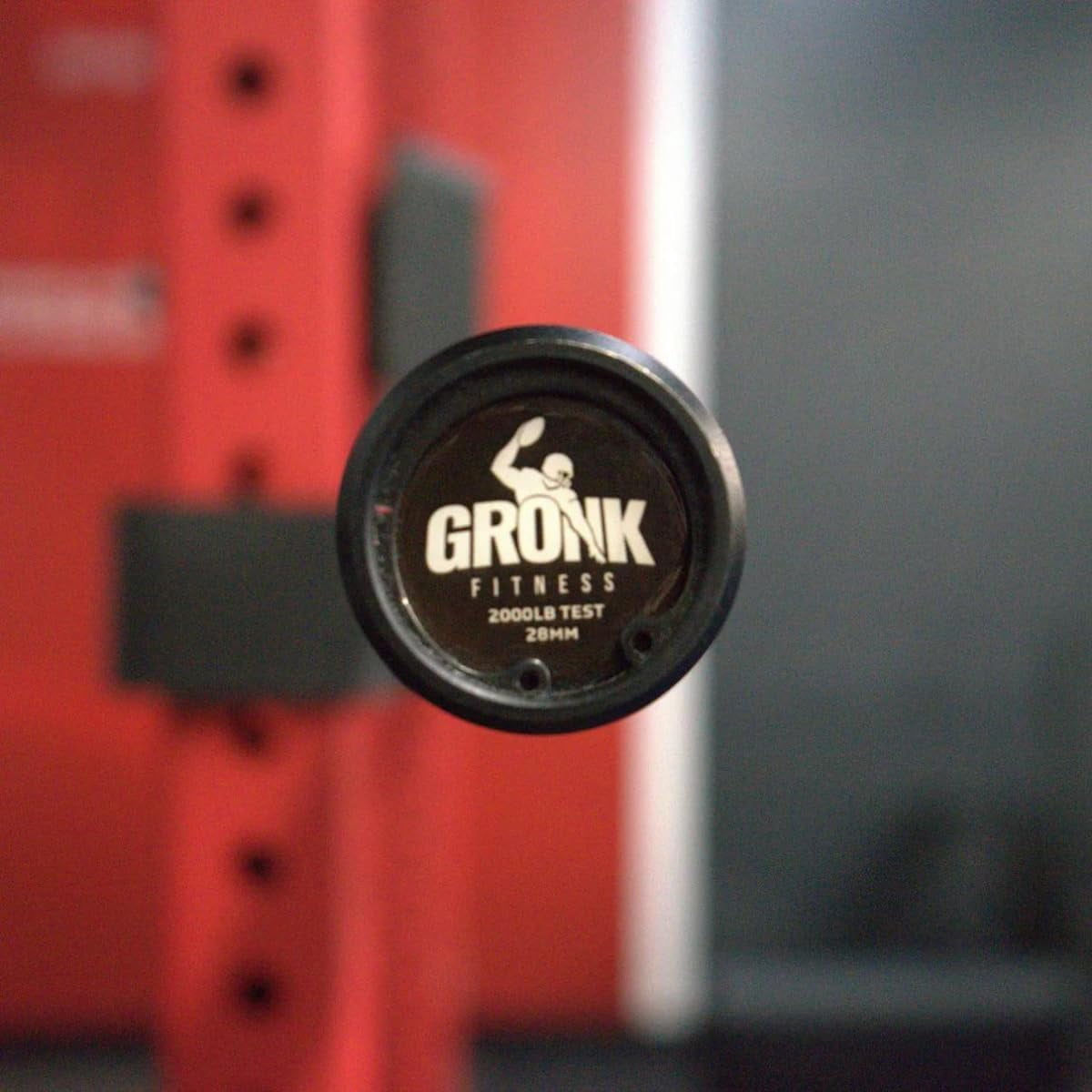 Gronk Fitness Pro Straigh Barbell | 2000 LBS Test | 7-Foot Length | All Black Finish