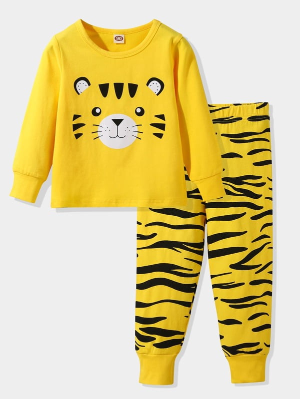 VOIANLIMO Toddler Boys Tiger Print Cotton Pajama Set Walmart Canada