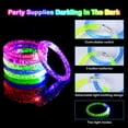 thumbnail image 2 of Pulseras LED - 16 unidades - Accesorios brillantes para fiestas que brillan en la oscuridad - Pulseras luminosas - Juguetes luminosos como regalos de cumpleaños - Pulseras para niños y adultos, 2 of 5