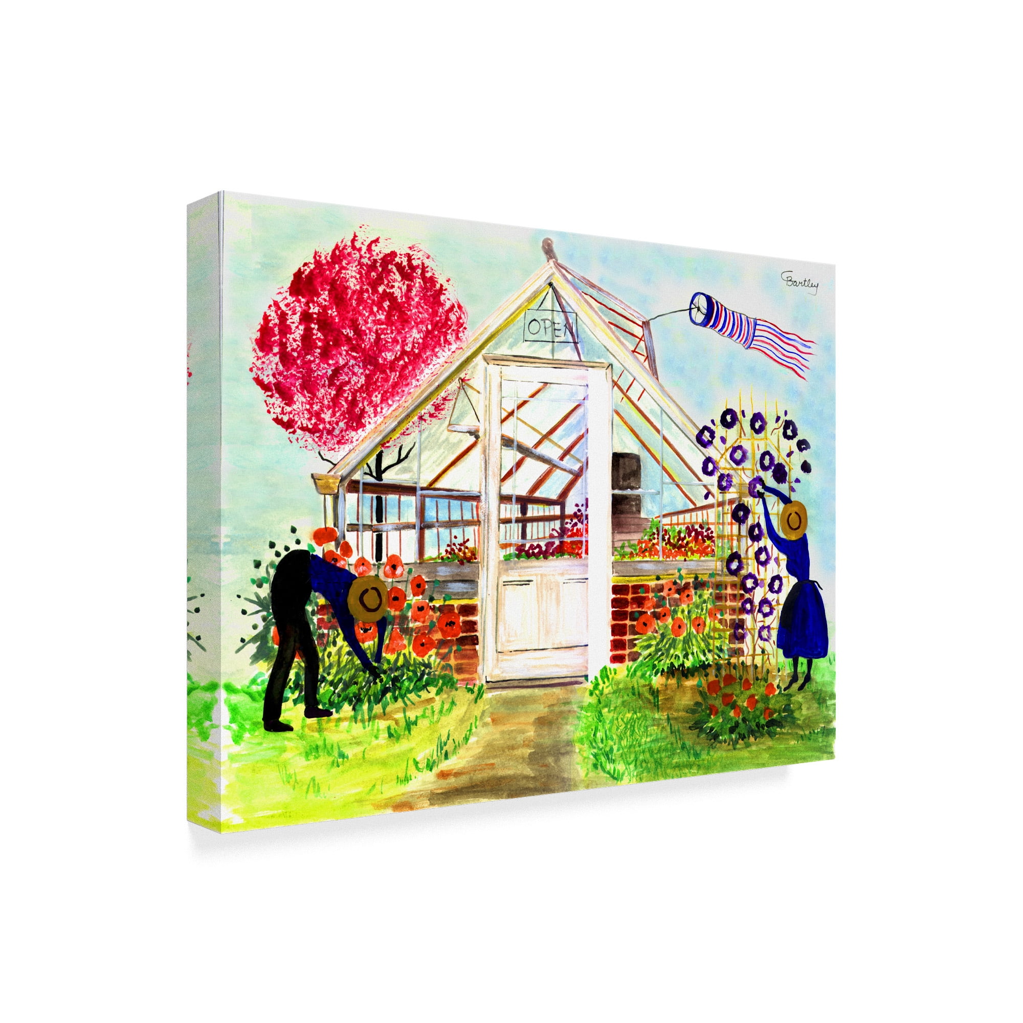 Trademark Fine Art 'Greenhouse Gardeners' Canvas Art by Cheryl Bartley