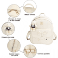 thumbnail image 2 of Conjunto De Mochila Y Bolsas Modernas Para Mujer, 3 Piezas Blanco, 2 of 5