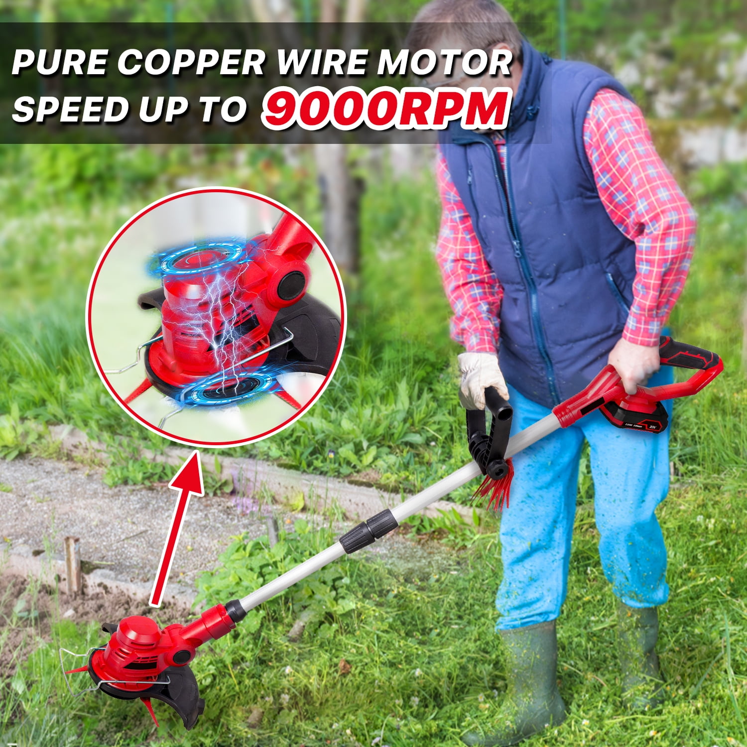 Image of Battery powered weed eater image 5