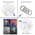 thumbnail image 3 of Beach Conch Shower Curtain Set - 72" x 78" Washable Bathtub Curtain with 12 Hooks, Ocean Boat Pink Sunset Reef Coastal Seascape Waterproof Fabric Stall Shower Curtains for Bathroom/Bathtub Décor, 3 of 6