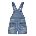 thumbnail image 2 of KIDSCOOL SPACE Baby Girl Boy Jean Overalls,Toddler Summer Denim Shortall,Blue,3-4 Years, 2 of 8