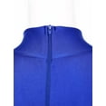 thumbnail image 7 of YONGHS Women's Mock Turtle Neck Long Sleeve Bodysuit Zipper Back Stretchy Gymnastics Dance Leotard Royal Blue M, 7 of 7