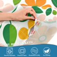 thumbnail image 4 of Yayeee Kitchen Valance Rod Pocket 54" x 18" Living Room Window Curtain, Retro Orange Floral, 4 of 6