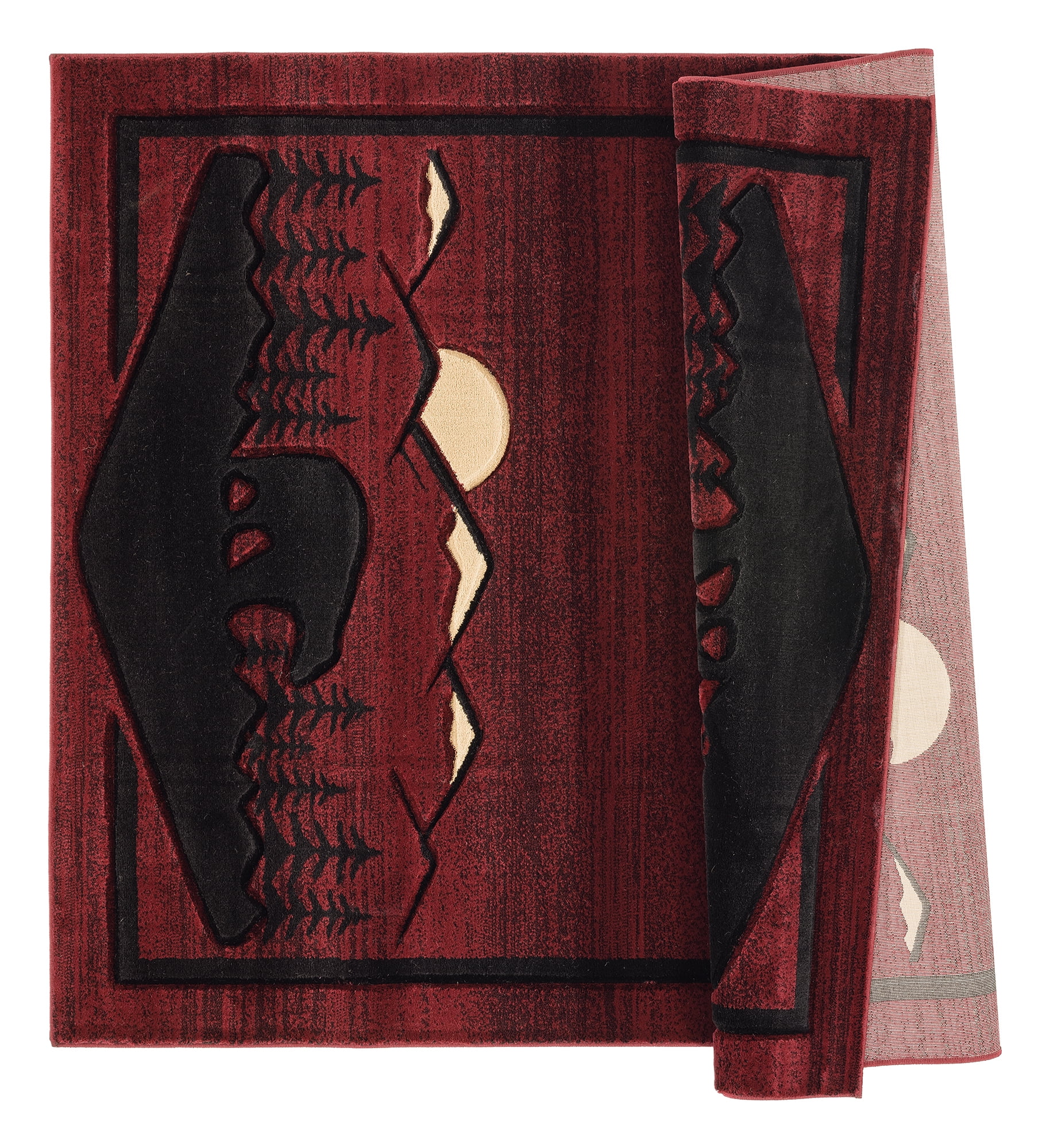 United Weavers Rustic Forest Moon Valley Hand-Carved Area Rug or Runner