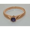 thumbnail image 6 of LBG British Made 14k Rose Gold Natural Amethyst Womens Engagement Ring - 33 size options - Size 10, 6 of 7