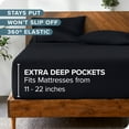 thumbnail image 3 of Bare Home Fitted Sheet - 22" Extra Deep Pocket - Premium 1800 Collection - Full, Black, 3 of 6