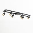 thumbnail image 5 of Shura Black 6-Light Square Ceiling Light with Rotatable Heads, Integrated LED Bulbs, 3000K, 5 of 8