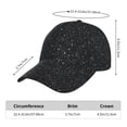 thumbnail image 2 of Fotbe Black Glitter Gorro Clásico de Béisbol, Gorra Ajustable con Broche Snapback, Gorro de Exterior de Algodón Suave, 2 of 6