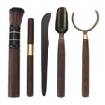 thumbnail image 1 of 5pcs Bamboo Tea Brush Tea Spoon Tea Clip and Fork Set Tea Ceremony Accessories, 1 of 8