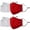 Red, variant on 2 Re-Usable/Washable Fashion Masks with 4 Replacement Filters