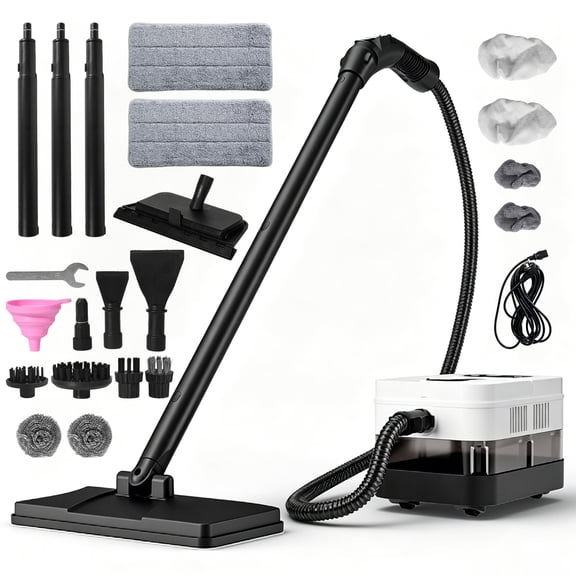 iFaveorr Multi-Purpose Heavy Duty Steam Cleaner 1.2L Tank 18-Piece Accessory Kit 6 Adjustable Steam Levels for Floor Window Car Kitchen