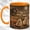 Orange, variant on Moonlit Ghost Cabin Coffee Mug, Haunted Night Mug, Ceramic 11 oz