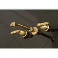 thumbnail image 3 of Kingston Brass KS7127GL 8-Inch Center Wall Mount Bathroom Faucet, Brushed Brass, 3 of 5